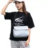 Bolsa de Ombro Masculina Tendência Lona Estilo Japonês Simples Retrô Alça Larga Transversal Bolsa de Ombro Feminina Artística Estudante Pequena