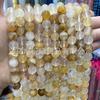 Cuentas de flor de goma amarilla cuentas de cristal de flor de goma amarilla natural accesorios de joyería pulsera cuentas de jade productos semielaborados venta al por mayor