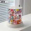 Caja de Almacenamiento Cosmético, Joyero, Organizador Giratorio de Joyería para Dormitorio, Gomas para el Cabello, Pendientes, Borla para Maquillaje, Estante de Almacenamiento para Labiales, A Prueba de Polvo