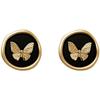 Pendientes de mariposa retro franceses con diseño de nicho, pendientes colgantes de aceite de alta calidad, ligeros, lujosos, elegantes y combinables para otoño e invierno para mujer.