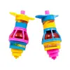Creative Crianças flash luminoso giroscópio giratório enrolando brinquedo colorido giroscópio catapulta transmissor prêmio estudante