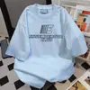 Camiseta de Manga Corta con Estampado de Letras de Marca de Tendencia para Hombres y Mujeres, Diseño de Verano Estilo Casual de Nicho Top Holgado