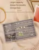 Bandeja de almacenamiento para cajón de joyería de terciopelo, juego de revestimientos apilables para almacenamiento de joyería, adecuado para pendientes, anillos, collares, pulseras, con separadores extraíbles, adecuado para tocadores y tocadores