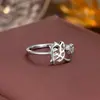 Anillo de Plata de Ley 925 100 Apellidos Familiares Apellido Familiar Anillo para Mujer Nuevo Amor Diseño de Nicho Sentido Anillo de Dedo Abierto Todo-partido Regalo