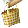 Cesta de Presente para Celebridade da Internet Presente de Acompanhamento Cesta de Presente para Lua Cheia Bolsa de Praia Cor Tecido Multicolorido Fita de Embalagem Bolsa Cesta Tecida