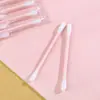 Hisopo de algodón desechable para maquillaje 100 PIEZAS cabeza redonda independiente espiral doble cabeza hisopo de algodón limpieza sanitario algodón de oído hisopo de algodón