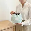 65223 Bolsa de Armazenamento Acolchoada com Cordão Temática de Amor com Fechamento de Cordão em Cor Contrastante, Bolsa Organizadora de Cosméticos e Batom Suave e Portátil
