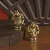Urso de Latão do Nada Urso Urso Grande Dois Sólidos Lisos Fortes Pequenos Enfeites Casa Mesa de Escritório Varanda Artesanato de Metal Decoração