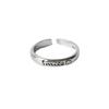 Anillo Abierto Popular Coreano Nuevo para Mujer, Anillo de Letra Personalizado Retro Moderno Elegante para Estudiantes, Anillo Sencillo para Dedo Índice
