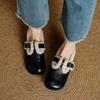 Sapatos Birken Acolchoados com Lã 2024 Inverno de Solado Plano Largos Bico Redondo Forro de Lã de Boi Fivela de Couro Sapatos Casuais com Lã para Mulheres