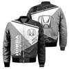Chaqueta bomber de moda urbana con logotipo digital 3D de comercio exterior para hombre, abrigo informal a prueba de viento, para otoño e invierno