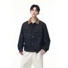 Nueva chaqueta vaquera para hombre 2026 con un aspecto de alta gama, cuello de contraste, talla grande, chaqueta de moda para primavera y otoño para hombre