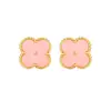 Aretes de Concha de Trébol de Cuatro Hojas para Mujer, Lujo Accesible, Modernos Estilo Nuevo 2025, Aretes Sencillos y de Alta Gama, Regalos para Novias