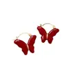 Hebilla de Oreja de Mariposa Distintiva Estilo Coreano Danzante Diseño de Nicho Sentido de Diseño Lujo Ligero Moda Elegante Exquisito Todo-partido Joyería para Orejas