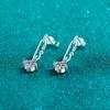 Pendientes Xindeyi de Plata de Ley S925 con Moissanita, Pendientes de Borla de Clip, Pendientes de Gama Alta y Elegantes en Stock