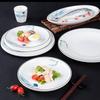 Plato hondo de porcelana tipo melamina plato plano redondo tipo porcelana plato de restaurante vajilla de restaurante de plástico plato comercial resistente a caídas plato de cena