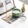 Tigela de Matcha Japonesa da Amazon com Bico Conjunto de Chá de Cerâmica Acessórios para Cerimônia do Chá Suporte para Batedor de Chá Conjunto de Ferramentas Fornecimento Exclusivo Transfronteiriço