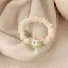 Faixa de Cabelo de Maçã Desenho Animado Fofo Laço Corda de Cabelo de Gatinho Menina Estilosa Corda para Rabo de Cavalo Elástico de Borracha Alta Acessórios de Cabelo