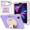 Funda para iPad Pro de 11 pulgadas Apple con Soporte Giratorio Ranura para Lápiz Adsorbente Funda Protectora a Prueba de Tres Elementos Correa para el Hombro Moderna