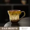Taza de Agua de Cerámica Horneada en Horno, Taza de Té con Asa, Taza de Maestro con Forma de Calabaza, Taza Individual para Té Kung Fu, Taza de Maestro para Escenarios Transfronterizos