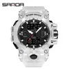 Reloj Electrónico de Moda Transfronterizo Sanda para Hombre Resistente al Agua Luminoso Despertador Multifuncional Reloj Deportivo para Hombre en stock Suministro Directo
