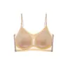 Ropa interior de verano ultradelgada de seda helada para mujer, pequeña, push up, sujetador sin costuras, ligero, transpirable, top de tubo, sujetador deportivo para mujer