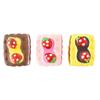 Galletas de sándwich de fresa de simulación, comida en miniatura, juego de bricolaje, crema, accesorios de goma, juguete de casa de juego, accesorios de resina al por mayor