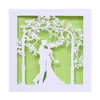 Tarjeta de Invitación de Boda Estilo Europeo para el Novio, Invitación de Boda Cortada con Láser, Tarjeta de Bendición para el Día de San Valentín, Stock Listo Transfronterizo