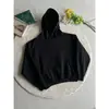 Moletom com Capuz Cinza Americano Pesado Masculino Inverno Veludo Boxy Retrô High Street Cleanfit Jaqueta Hoodie