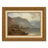 Marco de oro tallado retro personalizado transfronterizo pintura colgante enmarcada para B&B pintura decorativa mural paisaje sala de estar entrada hotel pintura