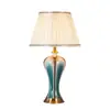 Nova luminária de mesa de cerâmica Jingdezhen Langhong estilo chinês, presente quente e estiloso para celebração de casamento de alto padrão, luminária de cabeceira para quarto, disponível para atacado