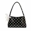 Bolsa Pequena Estampada de Bolinhas da Moda para Mulheres, Nova Bolsa de Ombro com Design de Nicho Transfronteiriço 2026, Bolsa de Mão Casual para o Dia a Dia