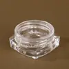 Frasco Quadrado Pequeno Transparente de 3g, Frasco Plástico Dispensador para Cosméticos, Frasco para Armazenamento de Pasta com Glitter, Fornecimento Direto do Fabricante