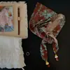 Bufanda de Cuello con Cuentas Estilo Coreano para Primavera y Verano, Collar Bufanda de Seda, Bufanda Decorativa Pequeña de Alta Gama para Mujer, Bufanda de Cuello, Accesorios para Cinturón