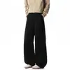 Pantalones Cargo Holgados de Pierna Ancha de Estilo Americano de Gama Alta Versátiles con Sentido de Diseño Patchwork Versátiles Holgados Casuales Pantalones de Corte Limpio