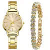 Comercio Exterior Transfronterizo Explosiones Moda Casual Reloj de Correa de Acero para Mujer Balanza Digital Simple Reloj de Cuarzo para Estudiante