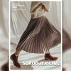 Saia Pregueada Elegante de Alta Qualidade, Visual Slim, Clássica, Versátil, para Outono e Inverno, Cintura Alta, Saia Feminina de Cintura Solta, Comprimento Médio