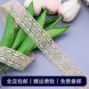 Artesanía de Encaje Fino de Algodón Personalizado al por Mayor Accesorios Decorativos con Tiras de Tela Bordes de Diente de Perro Recortados Material