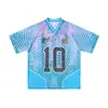 Ropa para Hombre Jie Zhan Camiseta de Manga Corta con Estampado Digital y Cuello en V 2026 Nuevo Verano Marca Original de Moda Suéter Original Camiseta