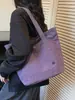 Bolso Tote de Color Sólido Estilo Japonés para el Trabajo Modelo Nuevo 2026 Bolso de Hombro Grande para Estudiantes Bolso de Mano de Nicho de Moda
