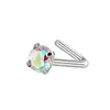Piercing de Nariz Estrela de Cinco Pontas em Aço Inoxidável, Piercing de Nariz com Barra Única de Zircônia, Piercing de Nariz Personalizado, Barra Reta, Barra Curva, Piercing de Nariz em S, Atacado de Fábrica