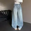 Jeans para Niña 2026 Primavera y Otoño Nuevos Elegantes Pantalones de Pierna Ancha con Lazo de Hada de Color Claro Sueltos Versátiles de Moda