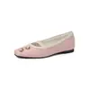 Design de Nicho Sapatos Mary Jane de Pele de Ovelha Color-Block Outono 2026 Aumento Oculto de Altura Salto Baixo Bico Redondo Boca Rasa Couro Genuíno Sapatos de Uma Peça Femininos