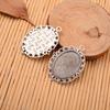 Accesorios de joyería con base de encaje de un solo lado, base de gema de tiempo ovalada de 25 x 18 mm, joyería Zakka