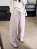 Pantalones Casuales Japoneses Retro Rosa Linterna para Mujer Verano Slim-fit Adelgazantes Diseño High Street Casuales Combinan con Todo