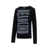 T1313 Camiseta de manga larga con cuello redondo, ligeramente holgada, adelgazante, con estampado, estilo americano, chica picante, moda urbana de alta gama