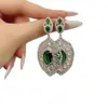 Brincos de Zircônia Exquisitos Super Brilhantes Estilo Quente 2025, Fashionáveis Elegantes, Bonitos, de Alto Padrão, Únicos, Bonitos e Doces para Mulheres