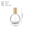 Botella de Perfume de Vidrio, Botella Dispensadora de Muestras de Perfume, Botella con Atomizador Fino Cosmético de Cierre a Presión, Botella de Spray de Perfume Transparente