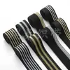 Procesamiento y Personalización de Correas de Nailon Imitación Rayadas Negras para Equipaje, Bolsos de Mano con Correas Densas para Mochila y Accesorios de Ropa