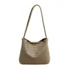 Estilo Coreano Textura Retro Casual Bolso Tote Tejido Cesta de Picnic para Mujer 2026 Nuevo Versátil para el Trabajo Hombro Único Debajo del Brazo